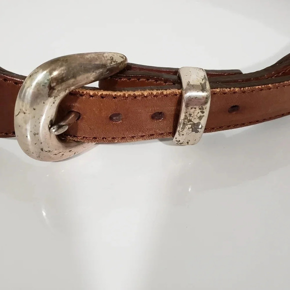 VTG Woven Multi-colored Fabric and  Leather Womans Belt,size 38. - Picture 7 of 7